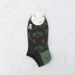ワンズテラス(one'sterrace)の◆パンダ刺繍 アンクルソックス ブラック(919)