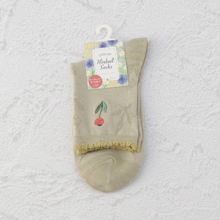 ワンズテラス(one'sterrace)の◆フラワー刺繍 ロークルークォーターソックス ソックス