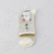ワンズテラス(one'sterrace)の◆フラワー刺繍 ロークルークォーターソックス ライトグレー(911)