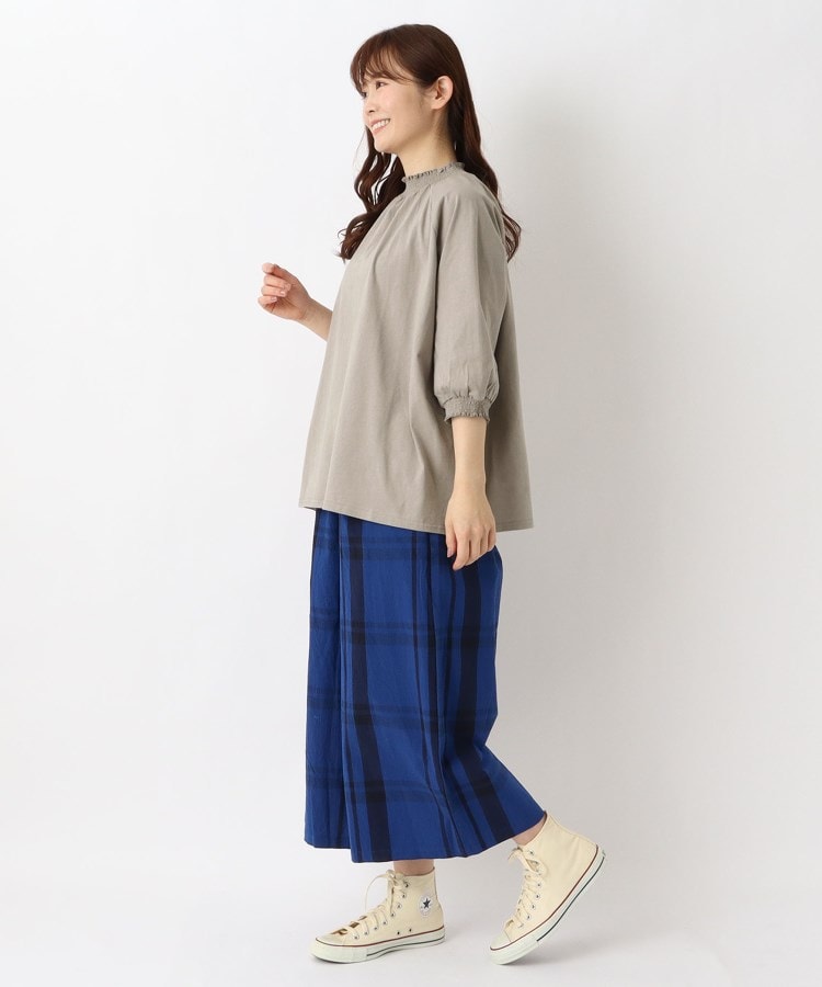 ワンズテラス(one'sterrace)のシャーリング 6分袖綿カットソープルオーバー14