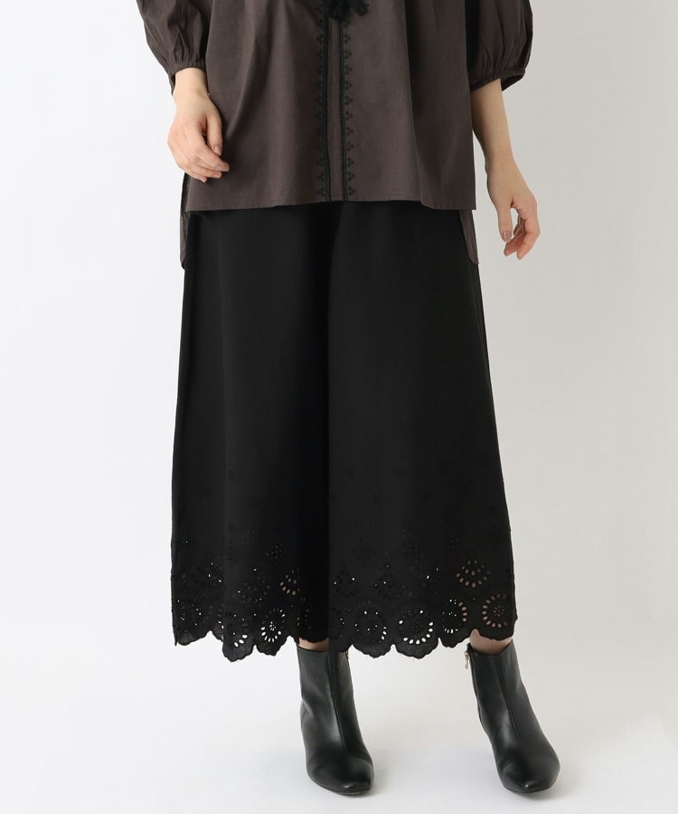 ワンズテラス(one'sterrace)のスカラップ刺繍ペチパンツ ブラック(919)