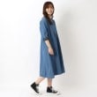 ワンズテラス(one'sterrace)のインディゴ ミモザ刺繍 フレアワンピース12