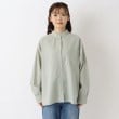ワンズテラス(one'sterrace)の先染綿麻 スタンドハイカラーシャツ1