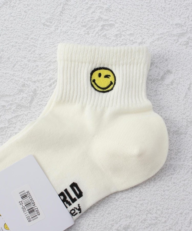 ワンズテラス(one'sterrace)の◆SMILEY WORLD カラー刺繍 クォーターソックス3