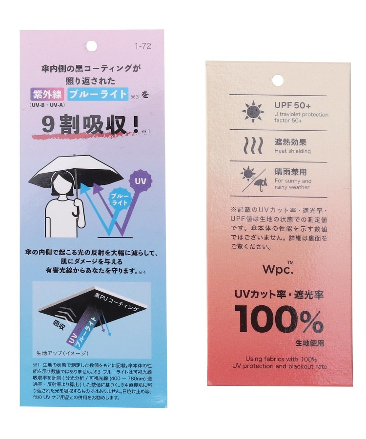 ワンズテラス(one'sterrace)の【晴雨兼用/UV】Wpc. 遮光グリッターハート 長傘5