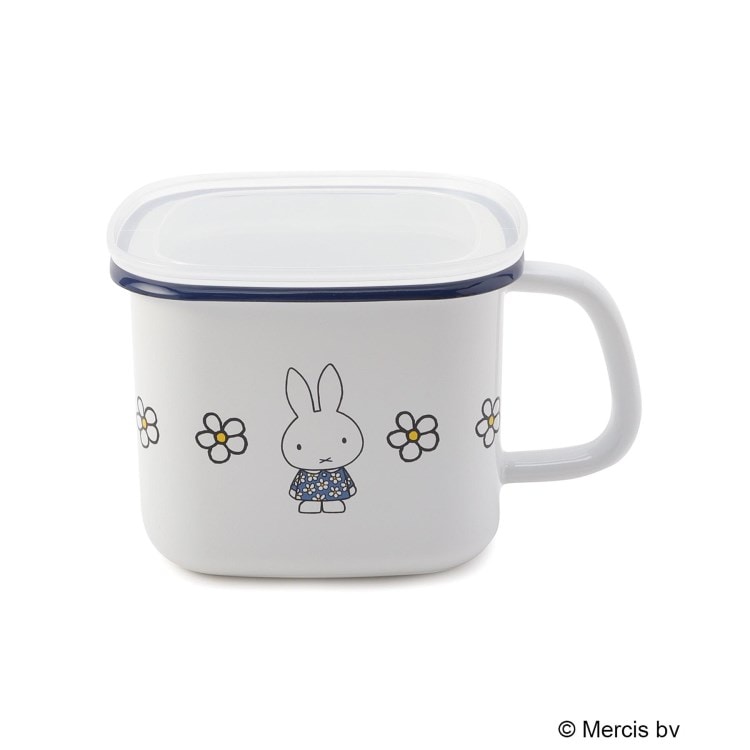 ワンズテラス(one'sterrace)の【数量限定】Dick Bruna miffy 角型みそポット ブルーフラワー ミッフィー