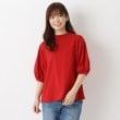 ワンズテラス(one'sterrace)の【リンネル7月号掲載】パフスリーブ 綿カットソープルオーバー レッド(962)