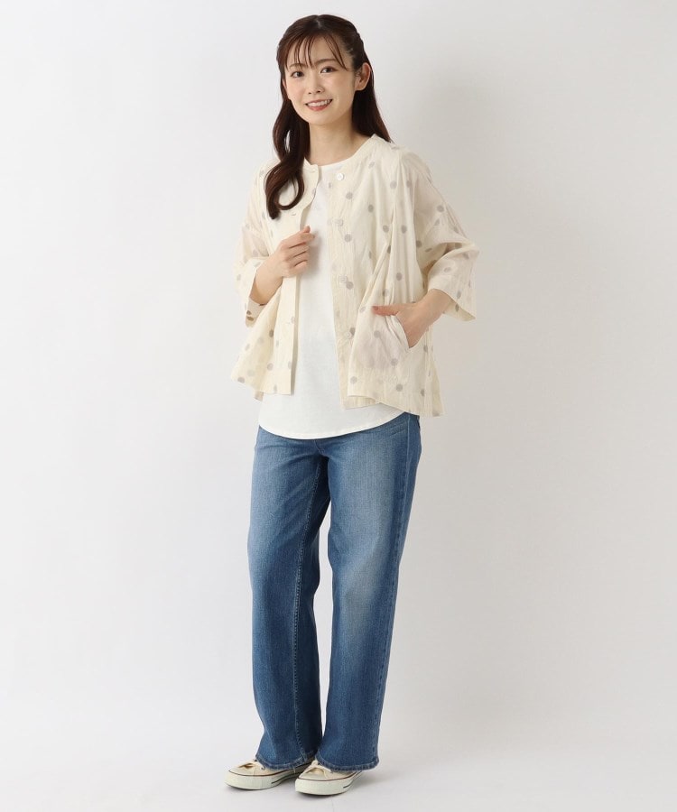 ワンズテラス(one'sterrace)のドット刺繍入り 5分袖ジャケット10