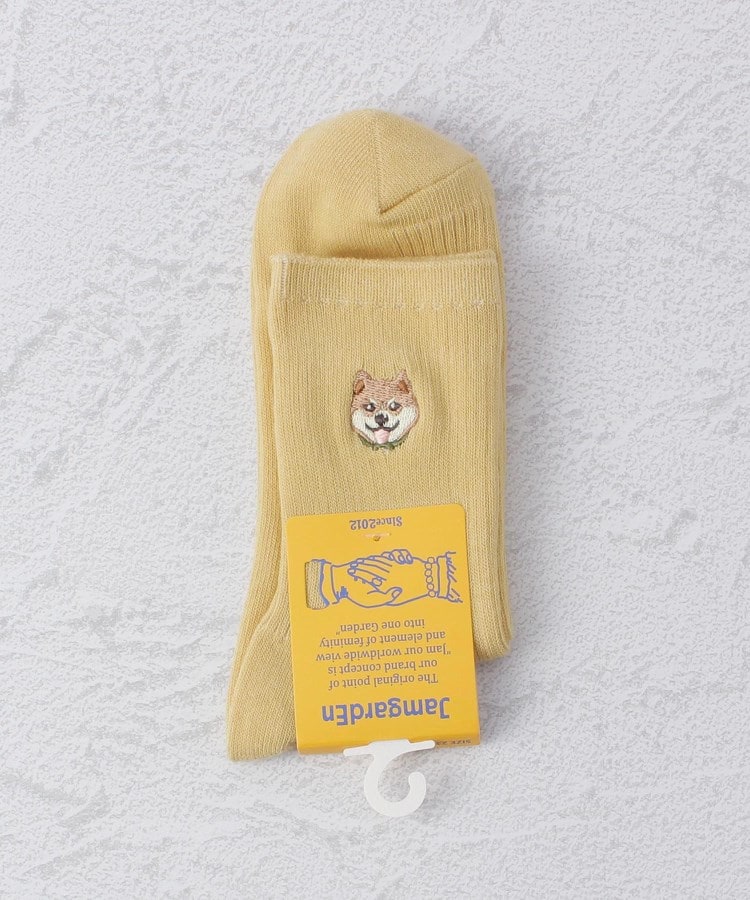 ワンズテラス(one'sterrace)の◆シバ犬刺繍 クォーターソックス1