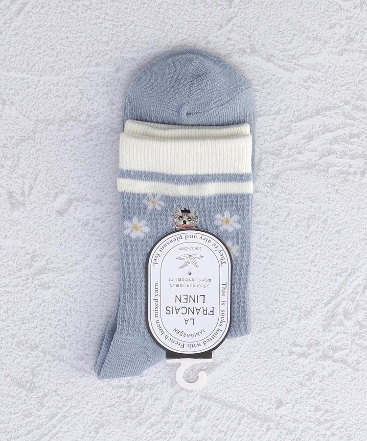 ワンズテラス(one'sterrace)の◆JG FL ワッフルねこ刺繍 クォーターソックス1