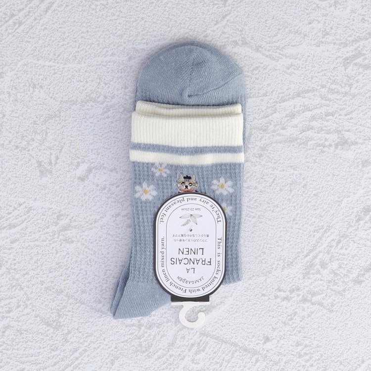 ワンズテラス(one'sterrace)の◆JG FL ワッフルねこ刺繍 クォーターソックス ソックス