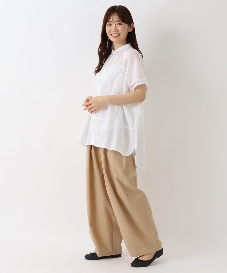 ワンズテラス(one'sterrace)のレース切替 フレンチスリーブワイドブラウス10