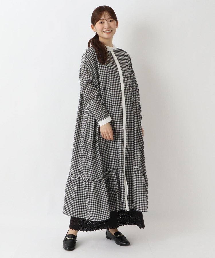 ワンズテラス(one'sterrace)の裾ギャザー ロングシャツワンピース10