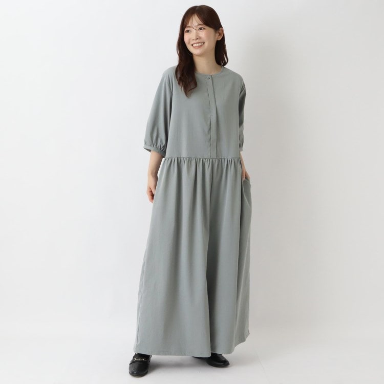 ワンズテラス(one'sterrace)の前開き 半袖オールインワン ワンピース オールインワン・サロペット