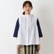 ワンズテラス(one'sterrace)のパナマ織り 綿麻フード付きベスト1