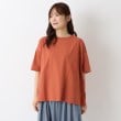 ワンズテラス(one'sterrace)のコットン天竺 パッチワーク 5分袖プルオーバー オレンジ(967)