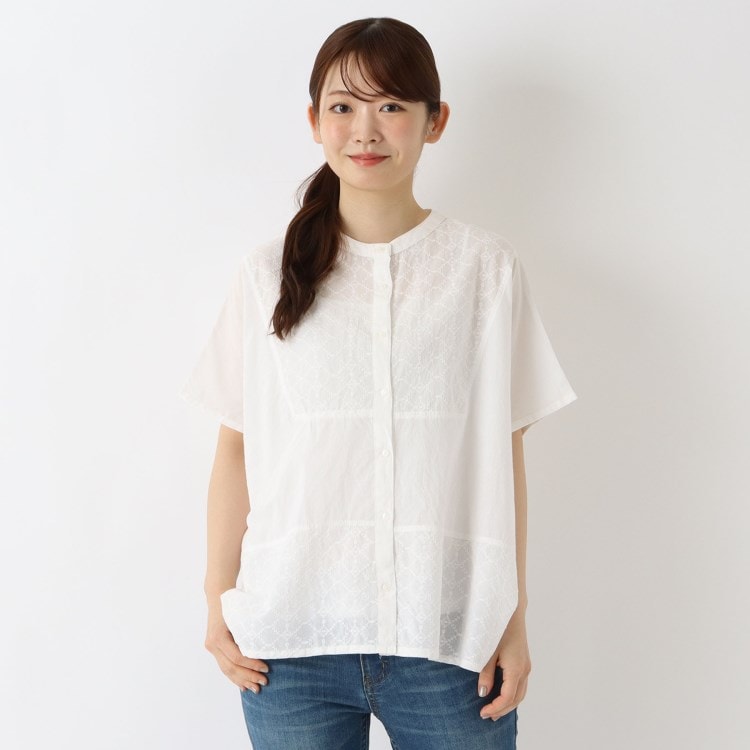 ワンズテラス(one'sterrace)の刺繍切替 前あきブラウス シャツ・ブラウス