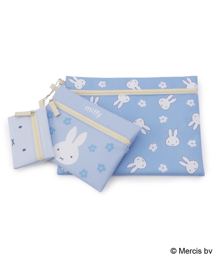 ワンズテラス(one'sterrace)のDick Bruna miffy 3連ポーチ ブルードレス ブルー(993)