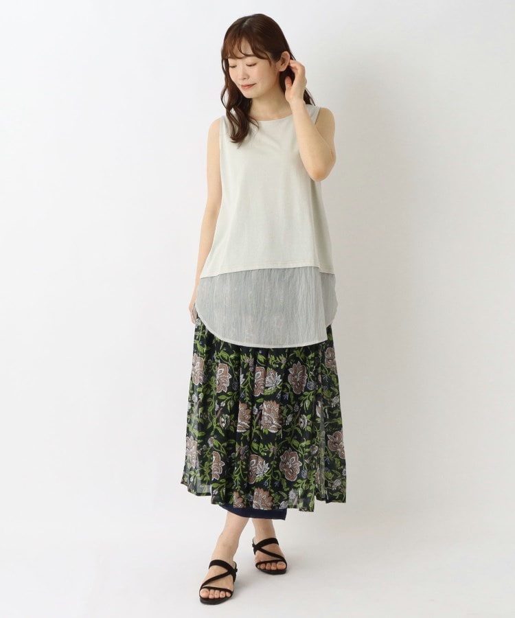 ワンズテラス(one'sterrace)の異素材切替 裾ラウンド タンクトップ19