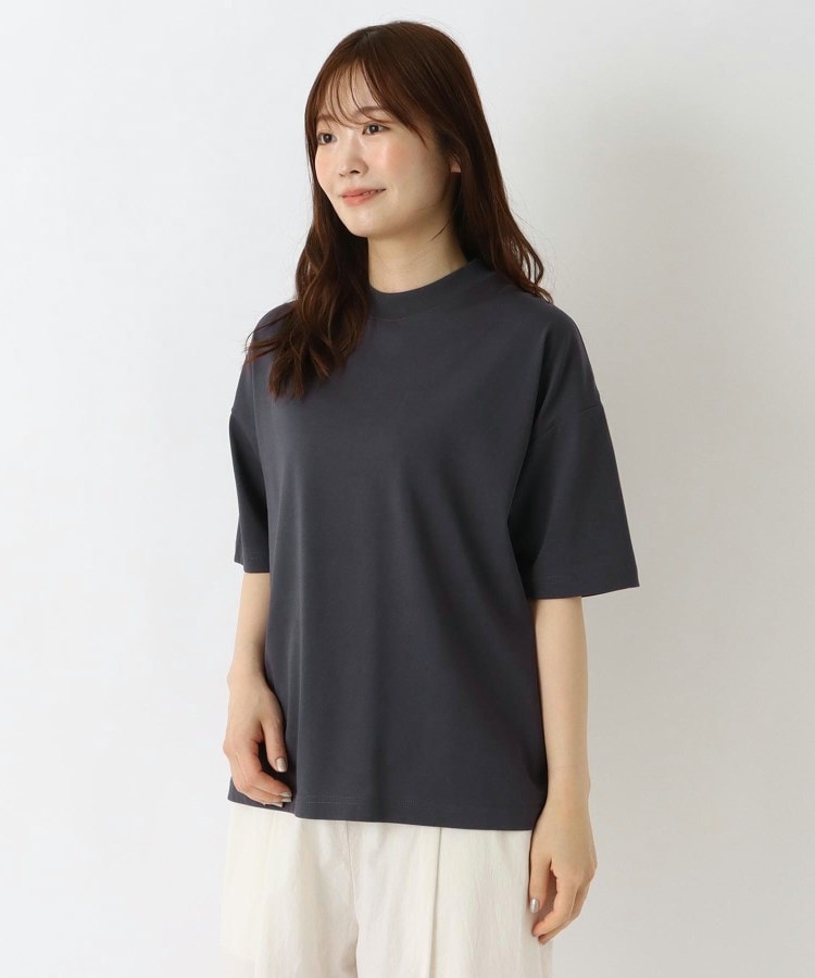 ワンズテラス(one'sterrace)の汗じみ防止加工 5分袖プルオーバー ネイビー(994)