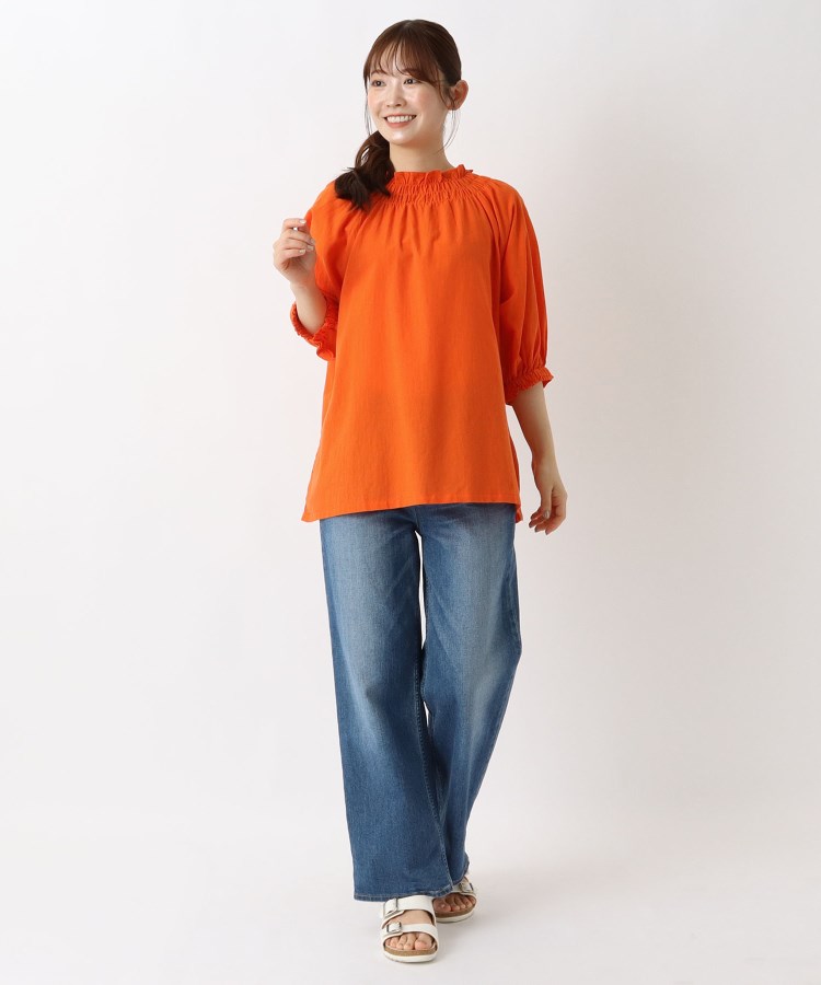 ワンズテラス(one'sterrace)の【リンネル7月号掲載】シャーリング半袖ブラウス13
