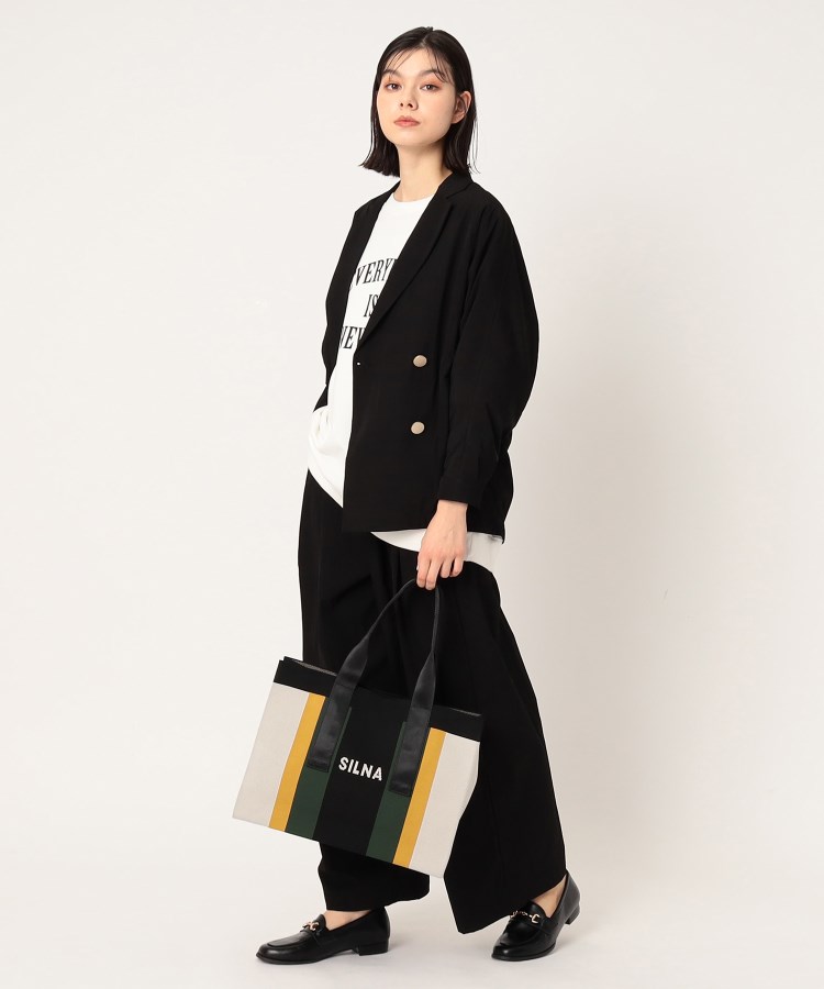 SILNA>ニットカラーブロックトートバッグ(トートバッグ SILNA>ニットカラーブロックトートバッグ(トートバッグ
