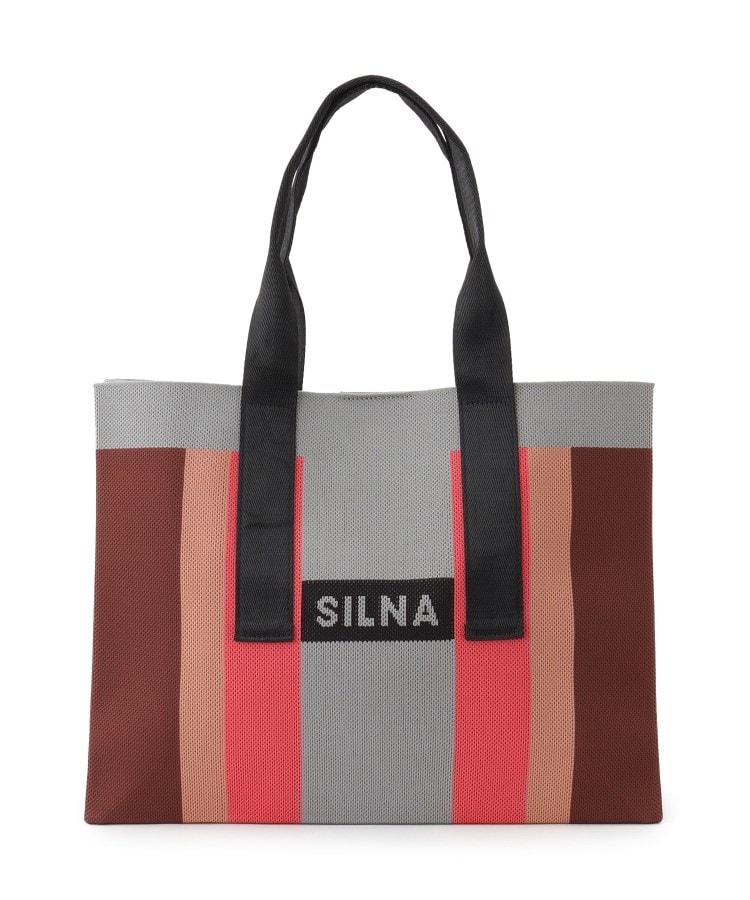 SILNA＞ニットカラーブロックトートバッグ（トートバッグ