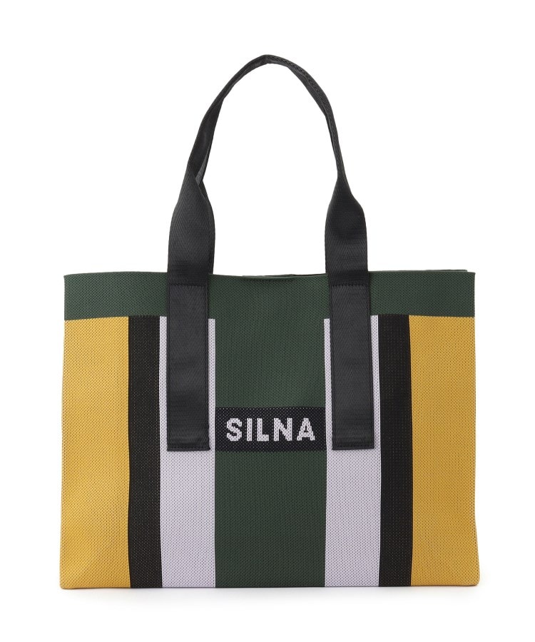 SILNA>ニットカラーブロックトートバッグ(トートバッグ SILNA>ニットカラーブロックトートバッグ(トートバッグ
