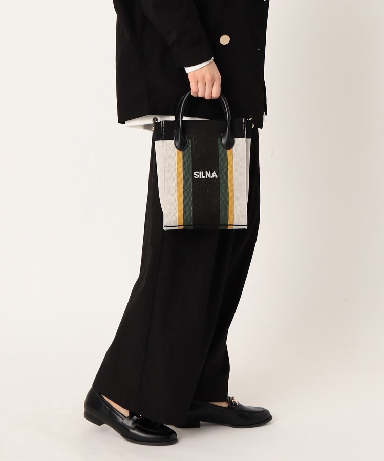 シルナ(シルナ)の＜SILNA＞ニット2WAYカラーブロックトミニトートバッグ13