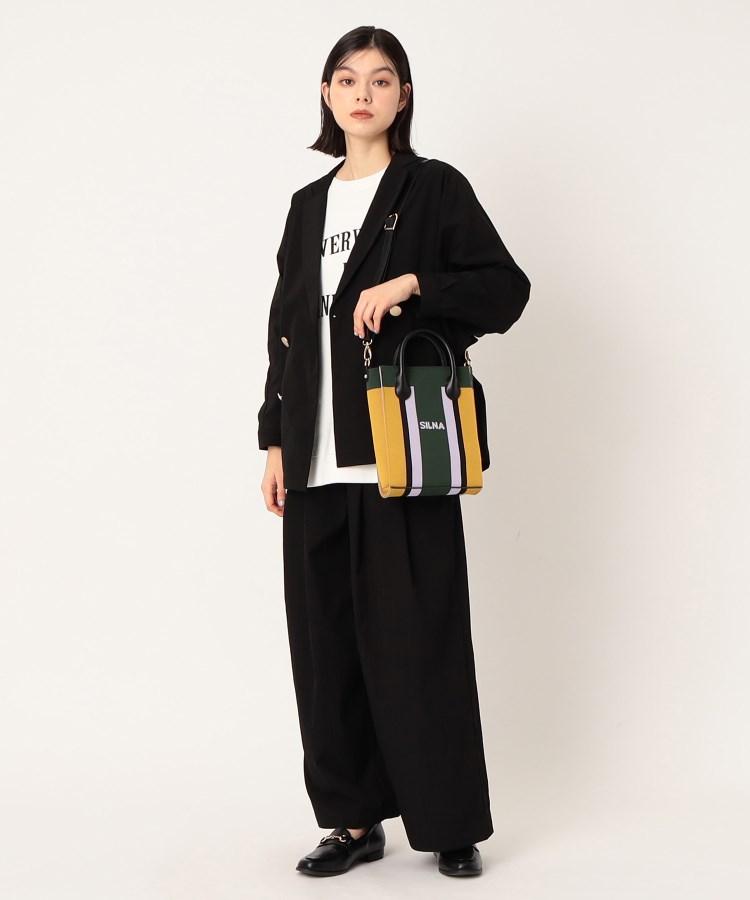 シルナ(シルナ)の＜SILNA＞ニット2WAYカラーブロックトミニトートバッグ16