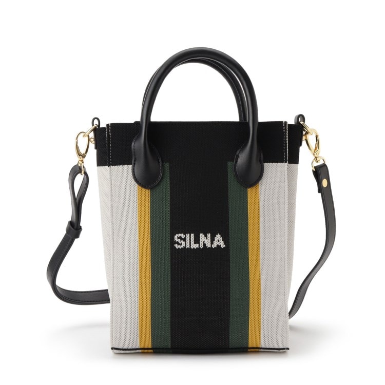 シルナ(シルナ)の＜SILNA＞ニット2WAYカラーブロックトミニトートバッグ トートバッグ