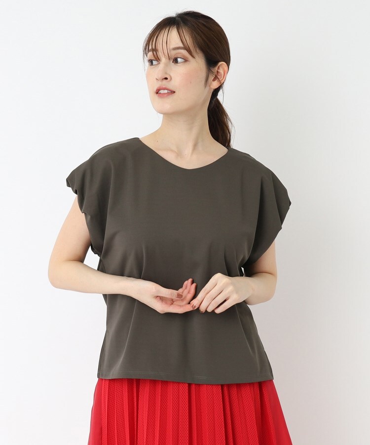 ポルト(PORTE)のジャージーVネックタックスリーブ12