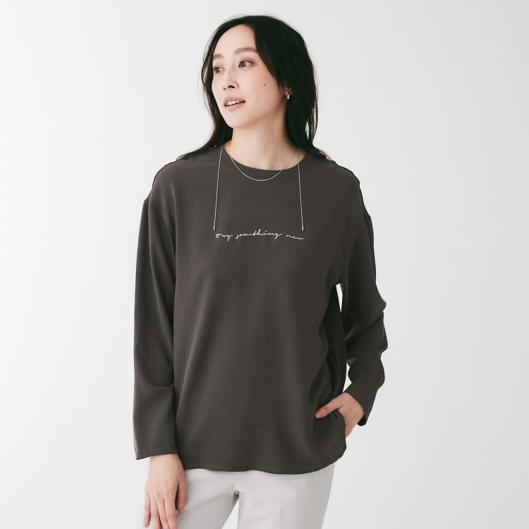 アンタイトル(UNTITLED)のジョーゼットロゴプルオーバー カットソー