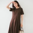 アンタイトル(UNTITLED)の【コットン100/洗える/夏ワンピ】ジャージワンピース ブラウン(044)