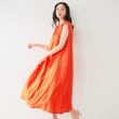 アンタイトル(UNTITLED)の【シアー／夏ワンピ】レーヨン麻ワンピース オレンジ(067)
