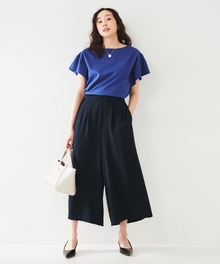 アンタイトル(UNTITLED)の2WAYジョーゼット タックワイドパンツ8
