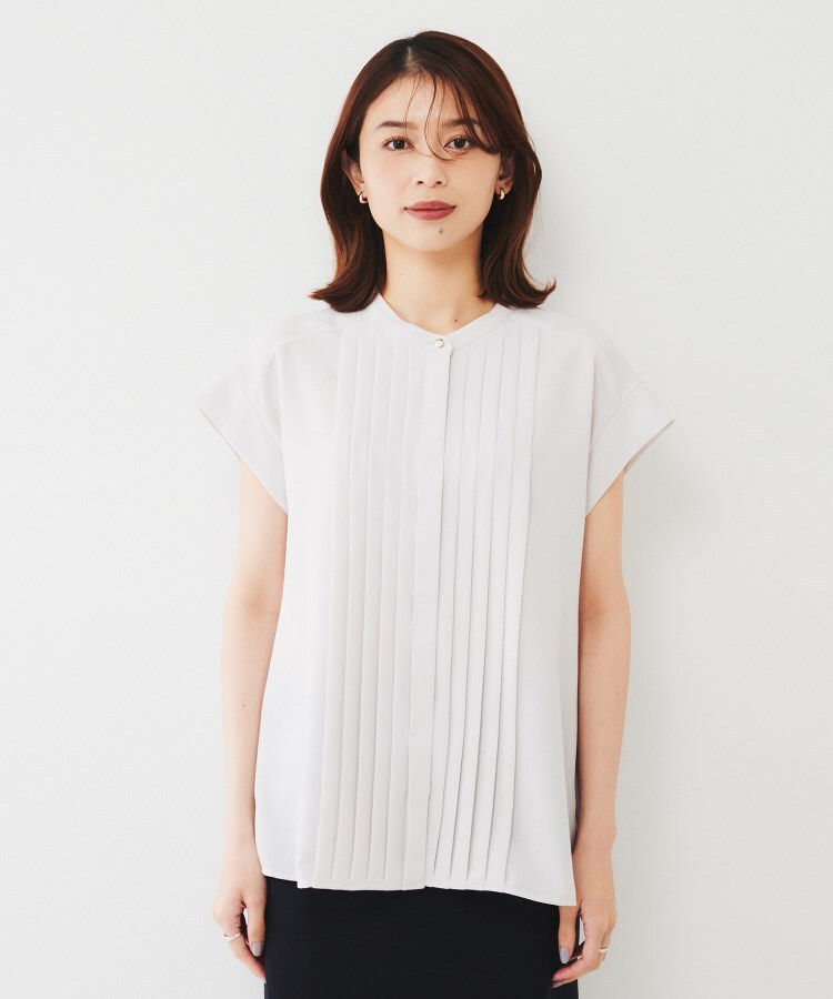 アンタイトル(UNTITLED)の2WAYジョーゼット プリーツブラウス18