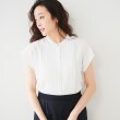 アンタイトル(UNTITLED)の2WAYジョーゼット プリーツブラウス ホワイト(001)