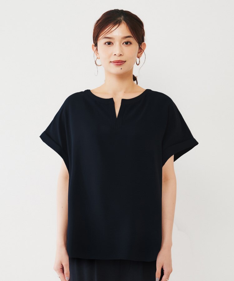 アンタイトル(UNTITLED)の2WAYジョーゼット キーネックブラウス10