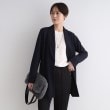 インディヴィ(INDIVI)の【洗える】ショールカラーきれいめジャージジャケット ネイビー(094)