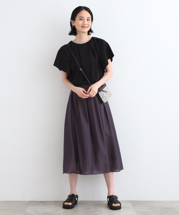 インディヴィ(INDIVI)の【洗える】フレアスリーブトップス8