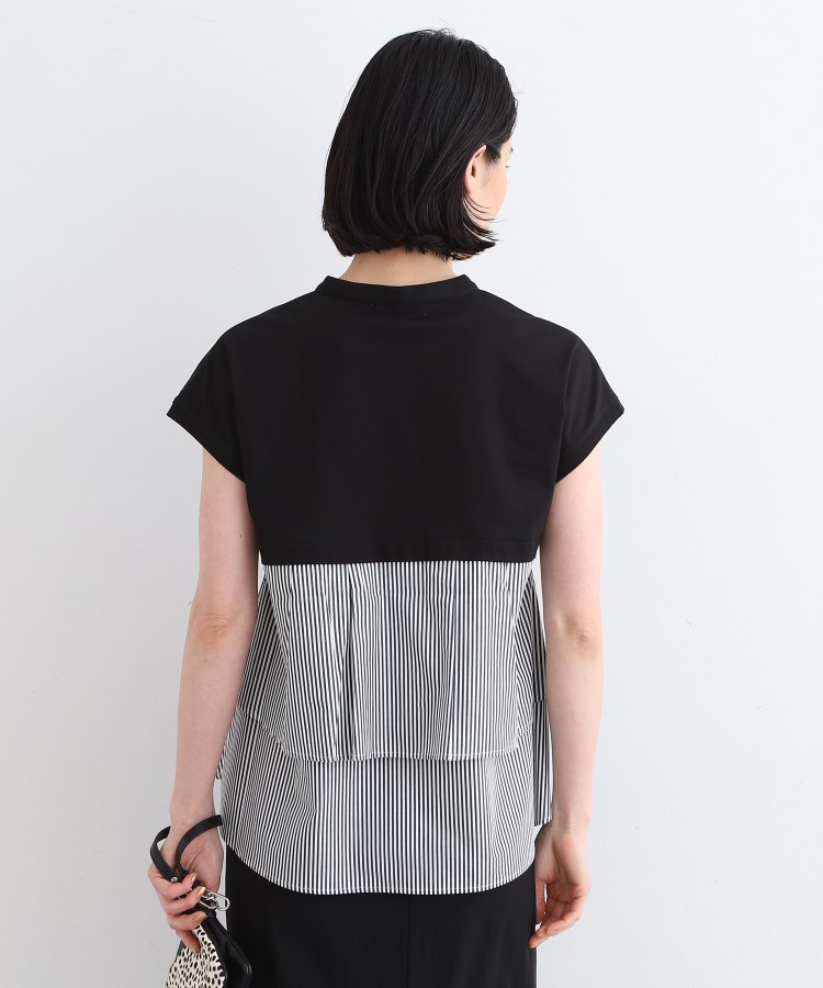 インディヴィ(INDIVI)の【洗える／バックシャン】ストライプ柄ミックスカットソートップス7