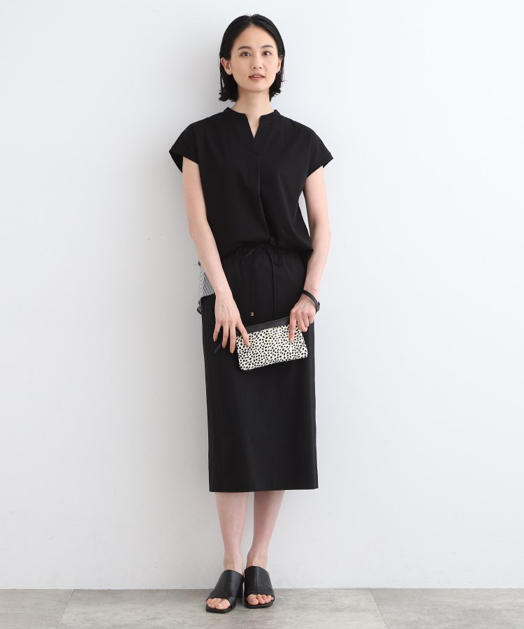 インディヴィ(INDIVI)の【洗える／バックシャン】ストライプ柄ミックスカットソートップス8
