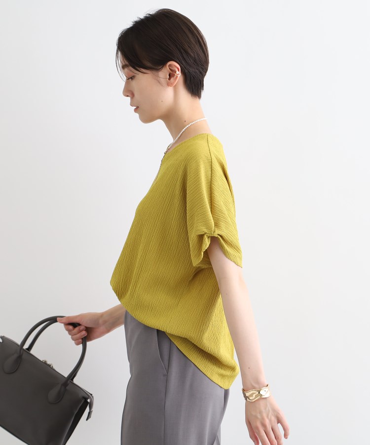 インディヴィ(INDIVI)の【洗える】袖タックデザイントップス10