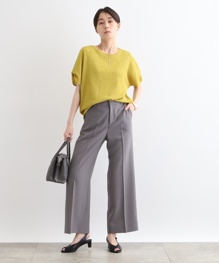 インディヴィ(INDIVI)の【洗える】袖タックデザイントップス12