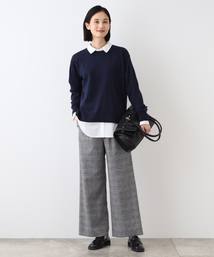 インディヴィ(INDIVI)の【ウール混】リラクシーニット8