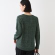 インディヴィ(INDIVI)の【ウール混】クルーネックケーブルニット3