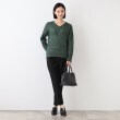 インディヴィ(INDIVI)の【ウール混】クルーネックケーブルニット4