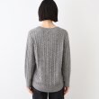 インディヴィ(INDIVI)の【ウール混】クルーネックケーブルニット20