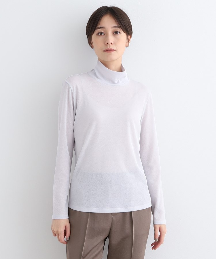 インディヴィ(INDIVI)の【洗える】ハイネックカットソートップス14